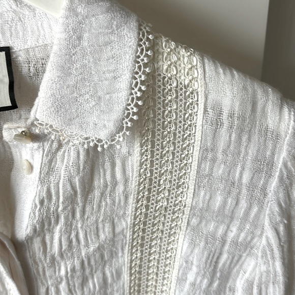 Alexis Linen Embroidered Blouse XS - Picture 4 of 6